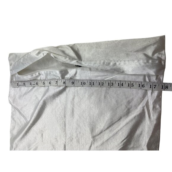 White Silk Pillowcase With Zipper Closure 66a - Picture 2 of 3